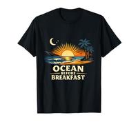 Ocean Before Breakfast Design Beach Sunrise Surf Lifestyle T-Shirt