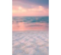 Ocean Breeze - Peaceful Beach Cover: 6x9” Blank Notebook with 120 Cream Pages