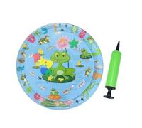 Ocean Breeze Splashland for Cats, Thickened Anti-Scratch Water Mat for Indoor and Outdoor Toys (Blue Frog Model)