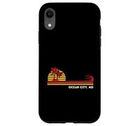 Ocean City Maryland Beach Souvenir de Palmier Style rétro années 80 Coque pour iPhone XR