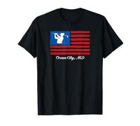 Ocean City Maryland Drapeau américain Club de Golf T-Shirt