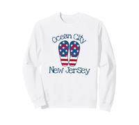 Ocean City New Jersey Beach Nautical Coastal Tongs Sweatshirt