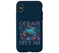 Ocean City NJ - Cadeaux de Vacances d'été et de Plage - Bleu Coque pour iPhone X/XS
