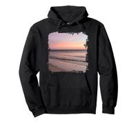 Océan, Coucher de Soleil, Plage, Vagues Douces, Horizon côtier Sweat à Capuche