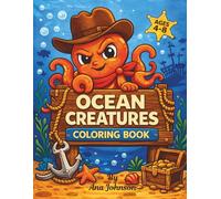 Ocean Creatures: Coloring Book for Age 4-8