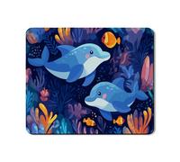 Ocean Dolphin Tapis de protection supérieur pour lave-linge, couverture supérieure colorée pour machine à laver, tapis antidérapant et imperméable en caoutchouc pour buanderie, 50,8 x 61 cm