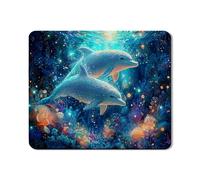 Ocean Dolphin Tapis de protection supérieure pour lave-linge, housse supérieure colorée de style marin pour machine à laver, imperméable, antidérapant pour buanderie, 50,8 x 61 cm