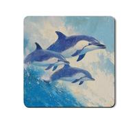 Ocean Dolphin Tapis de protection supérieure pour machine à laver et sèche-linge Bleu marine 61 x 61 cm
