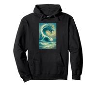 Ocean Dragon Wave Peinture Sea Storm Fantasy Art Sweat à Capuche