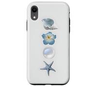 Ocean Etoile de mer Perle Bleu Fleur Collage Plage Été Coque pour iPhone XR