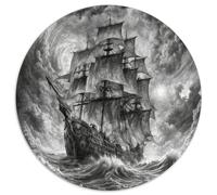 Océan Fantaisie, Puzzle 1000 Pièces Rond, Activité Amusante Et Relaxante, Idéal pour Moments en Famille Ou Collection, Conseillé Dès 12 Ans, 1000pcs (67.5x67.5cm)