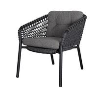Ocean Fauteuil lounge Outdoor Cane-Line avec coussin gris foncé - 5711877251314