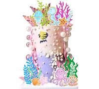 océan gâteau topper décoration gâteau océan de gâteau baleine océan cupcake décorations de dâteaux d'anniversaire