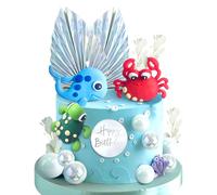 océan gâteau topper décoration gâteau thème océan de gâteau baleine océan