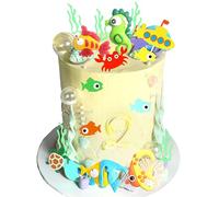 océan gâteau topper décoration gâteau thème océan de gâteau baleine océan cupcake décorations de dâteaux d'anniversaire