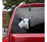 Ocean Gift Pygmy Lot de 2 stickers muraux pour voiture Motif chèvre réaliste Série 13 Taille 20,3 x 20,3 cm
