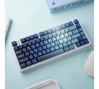 Ocean Heart Keycaps Dye-Sub PBT Side Light Cherry Profile Espagnol Arabe Français Allemand Russe pour clavier mécanique Rainy 75 Russian