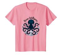 Ocean Intelligence Octopus Art Sea Life T-Shirt, Enfant, Rose, 10 Ans