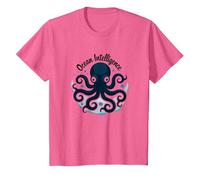 Ocean Intelligence Octopus Art Sea Life T-Shirt, Enfant, Rose Chiné, 8 Ans