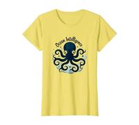 Ocean Intelligence Octopus Art Sea Life T-Shirt, Femme, Citron, 3XL