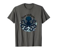 Ocean Intelligence Octopus Art Sea Life T-Shirt, Homme, Asphalte, M