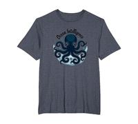 Ocean Intelligence Octopus Art Sea Life T-Shirt, Homme Grandes Tailles, Bleu Chiné, 2X Tall