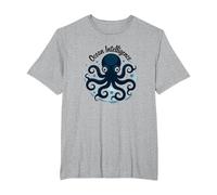 Ocean Intelligence Octopus Art Sea Life T-Shirt, Homme Grandes Tailles, Gris Chiné, 2X Tall