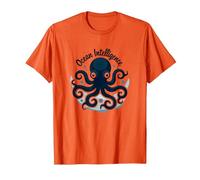Ocean Intelligence Octopus Art Sea Life T-Shirt, Homme, Orange, XXL