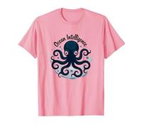 Ocean Intelligence Octopus Art Sea Life T-Shirt, Homme, Rose, S