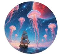 océan interstellaire 1000 Pièces Casse-tête Science Fiction Puzzles Circulaires pour Adultes Et Enfants Classiques Jeux De Défi Uniques Décompression 1000pcs (67.5x67.5cm)