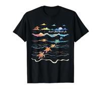 Ocean Isle Beach, Caroline du Nord, Plage pour Les Amoureux des Tortues de mer T-Shirt Graphique avec Valeur, Homme, Noir, L
