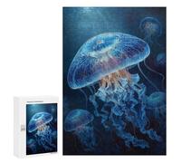 Ocean Jellyfish Glow Puzzle 300 Pièces Educa Jouet en Bois Cadeau Unique Décoration Intérieure Jeu Éducatif Challenge Toy Adultes Et Enfants À Partir De 14 Ans 300 PCS