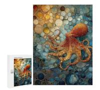 Ocean Life Artistic Octopus Puzzle 1000 Pièces Educa Jouet en Bois Cadeau Unique Décoration Intérieure Jeu Éducatif Challenge Toy Adultes Et Enfants À Partir De 14 Ans 500 PCS