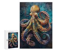 Ocean Life Colorful Octopus Art Print Puzzle 1000 Pièces Educa Jouet en Bois Cadeau Unique Décoration Intérieure Jeu Éducatif Challenge Toy Adultes Et Enfants À Partir De 14 Ans 300 PCS