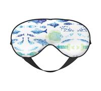 Ocean Life Masque de sommeil confortable pour les yeux pour dormir, masque de sommeil bloquant la lumière avec sangle réglable