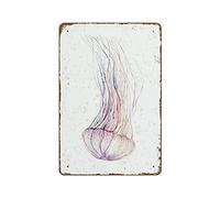 Ocean Life - Plaque en métal - Décoration murale vintage - Décoration murale - Pour maison, groupe, porche - Panneau en métal pour prière - Cadeau de mariage - 20,3 x 30,5 cm