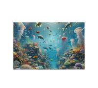 Ocean Life Puzzle méduses robuste de 2 mm pour adultes, familles 500 pièces