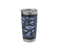 Ocean Life Sea Aesthetic Fish Beach 90s Vintage Graphic Gobelet isotherme en acier inoxydable double paroi