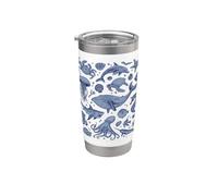 Ocean Life Sea Aesthetic Fish Beach 90s Vintage Graphic Gobelet isotherme en acier inoxydable double paroi