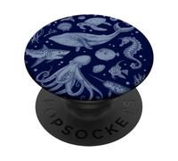 Ocean Life Sea Aesthetic Fish Beach 90s Vintage Graphic PopSockets PopGrip Adhésif