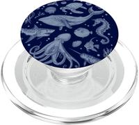 Ocean Life Sea Aesthetic Fish Beach 90s Vintage Graphic PopSockets PopGrip pour MagSafe
