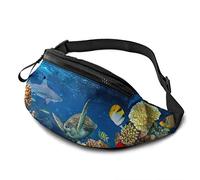 Ocean Marine Life Sac Banane avec Ceinture Réglable Sling Pocket Crossbody de Poitrine pour Voyage Randonnée Cyclisme Course à Pied