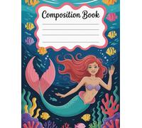 Ocean Mermaid Composition Book: 120 Pages Watercolortexture for School Notes, Creative Writing, and Journaling, Perfect for Kids and Teens, Great for Back to School