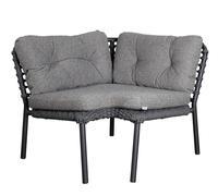 Ocean Module d'angle Canapé Outdoor Cane-Line avec coussins gris foncé - 5711877251772