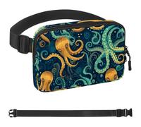 Ocean Octopus-1135 Sac banane à bandoulière pour homme et femme, sac de ceinture pour voyage, marche, course, randonnée, cyclisme, multicolore, 4 x 23 x 15 cm, multicolore, 1.5x9.0x5.9in/4x23x15cm