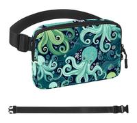 Ocean Octopus-1167 Sac banane de style unisexe : sacs banane tendance, sacs à bandoulière sport minces à la mode pour jogging, randonnée, randonneur, femme, homme, multicolore, 4 x 23 x 15 cm,