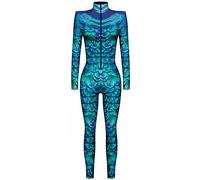 Ocean Plus Combinaison Intégrale Femme Body Manches Longues Col Montant avec Fermeture Éclair Tenue Moulante Élastique pour Soirée Halloween Festival S-XL
