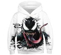 Ocean Plus Garçons Hoodie Imprimé Animal Sweat à Capuche avec Impression Sweat à Capuche Enfants Sweatshirt Hooded Sweat (S (Hauteur: 125-130cm), Poison de la Langue)