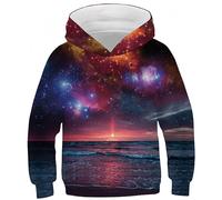 Ocean Plus Sweat à Capuche Imprimé Numérique Enfant Pull Coloré Garçon Manches Longues Cadeau Anniversaire Fille ou Garçon Unisexe