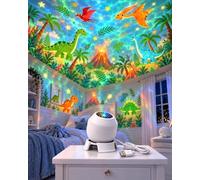 Ocean Projector Light with 3 Films, USB 3W Lamp, 360° Adjustable Base | Dolphins, turtles, fish, jellyfish, and coral onto walls or ceilings.(Dinosaur)